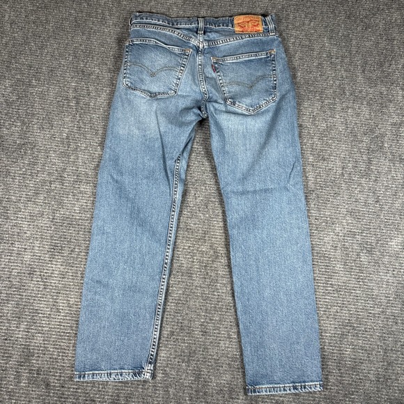 Levi Strauss & Co 505 Mens W31 L30 Regular Fit Straight Leg Blue Denim Jeans - Picture 4 of 7